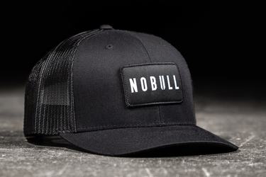 Nobull Curved-Brim Trucker Men's Hats Black | Australia (TX8760)